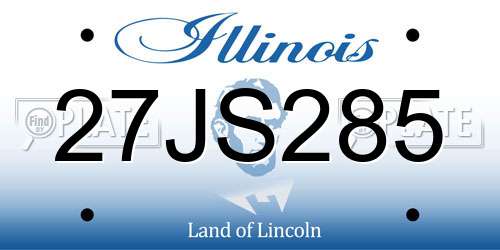27JS285 Illinois License Plate