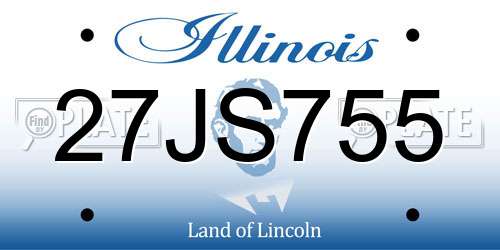 27JS755 Illinois License Plate