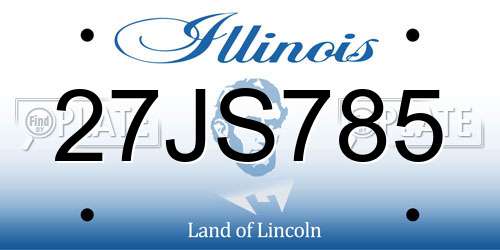 27JS785 Illinois License Plate