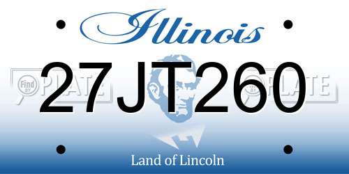 27JT260 Illinois License Plate