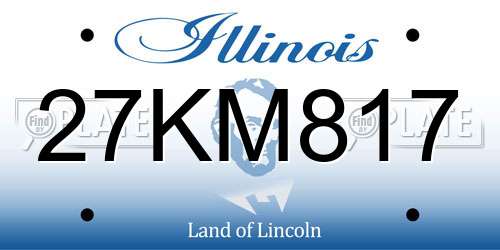 27KM817 Illinois License Plate