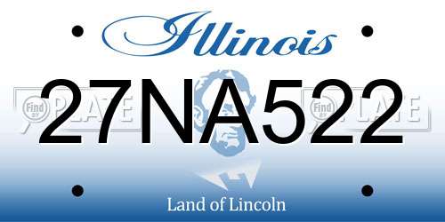 27NA522 Illinois License Plate
