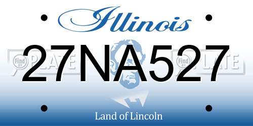 27NA527 Illinois License Plate