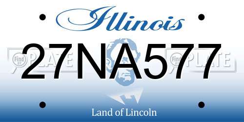 27NA577 Illinois License Plate