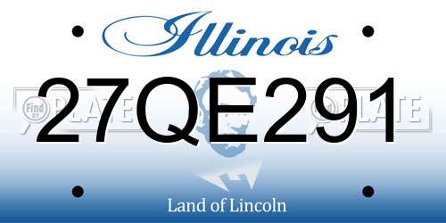 27QE291 Illinois License Plate