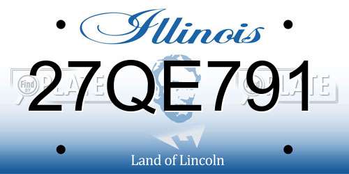 27QE791 Illinois License Plate