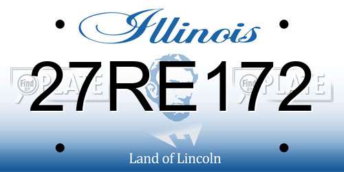 27RE172 Illinois License Plate