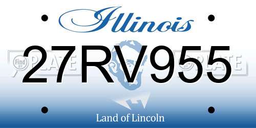 27RV955 Illinois License Plate