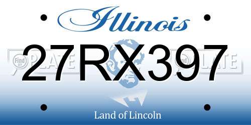 27RX397 Illinois License Plate