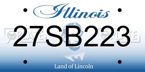 27SB223 Illinois License Plate