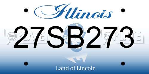 27SB273 Illinois License Plate