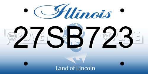 27SB723 Illinois License Plate