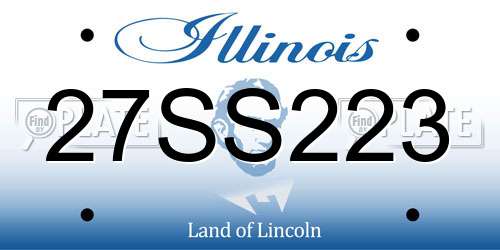 27SS223 Illinois License Plate