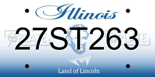 27ST263 Illinois License Plate