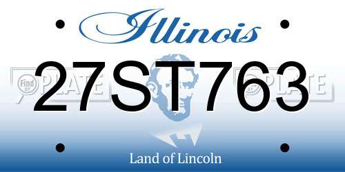 27ST763 Illinois License Plate