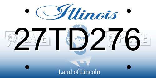 27TD276 Illinois License Plate