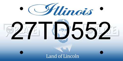 27TD552 Illinois License Plate