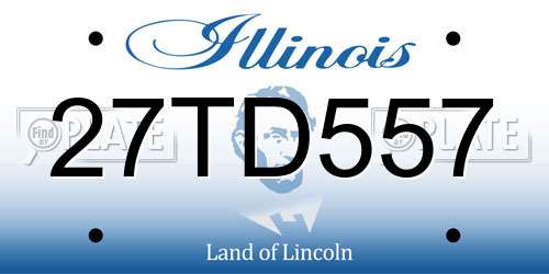 27TD557 Illinois License Plate