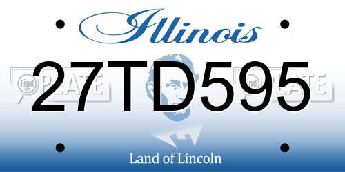 27TD595 Illinois License Plate