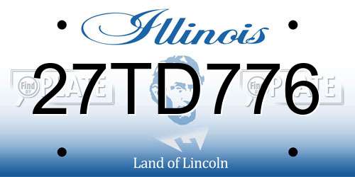 27TD776 Illinois License Plate