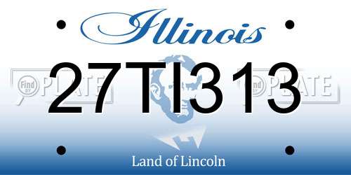 27TI313 Illinois License Plate