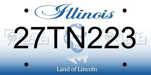 27TN223 Illinois License Plate