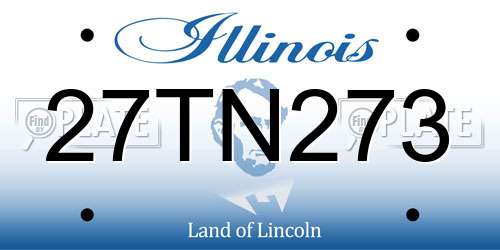 27TN273 Illinois License Plate