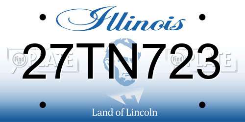 27TN723 Illinois License Plate