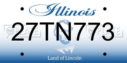 27TN773 Illinois License Plate