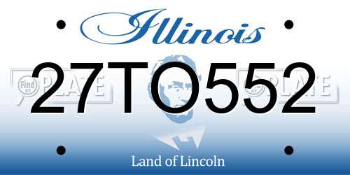 27TO552 Illinois License Plate