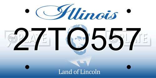 27TO557 Illinois License Plate