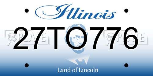 27TO776 Illinois License Plate