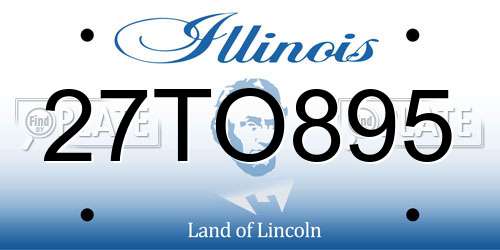 27TO895 Illinois License Plate
