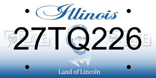 27TQ226 Illinois License Plate