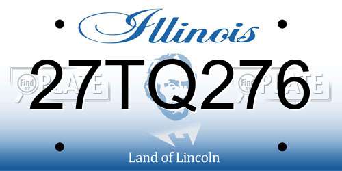 27TQ276 Illinois License Plate