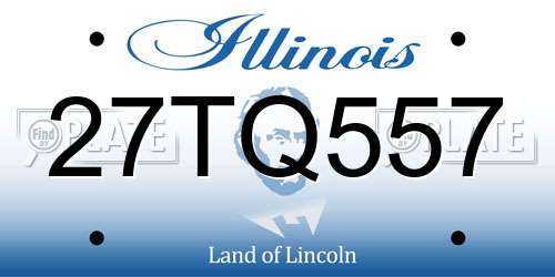 27TQ557 Illinois License Plate