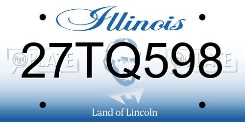 27TQ598 Illinois License Plate