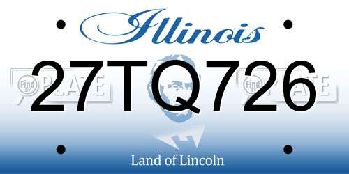 27TQ726 Illinois License Plate