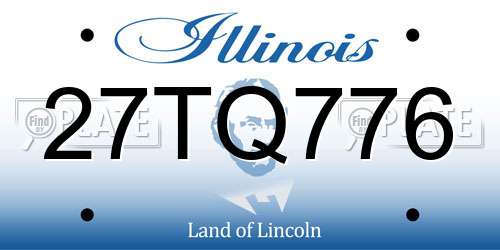 27TQ776 Illinois License Plate