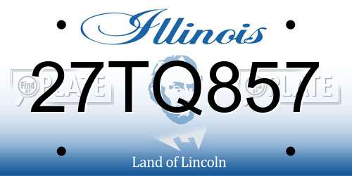 27TQ857 Illinois License Plate