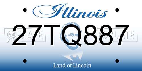 27TQ887 Illinois License Plate