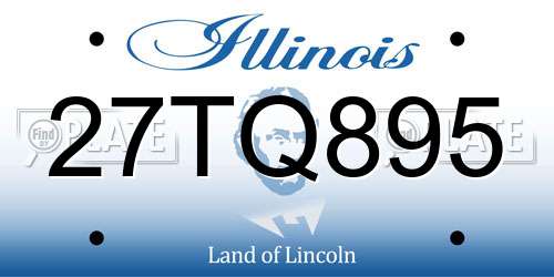 27TQ895 Illinois License Plate