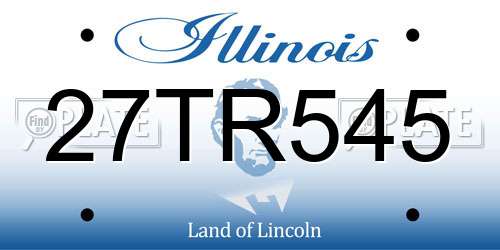 27TR545 Illinois License Plate