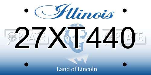 27XT440 Illinois License Plate