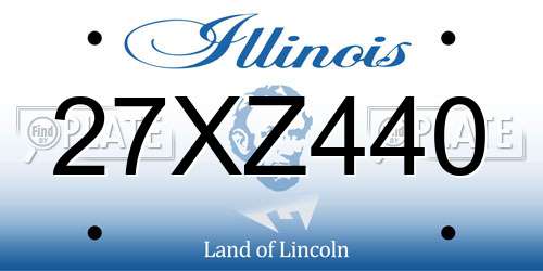 27XZ440 Illinois License Plate