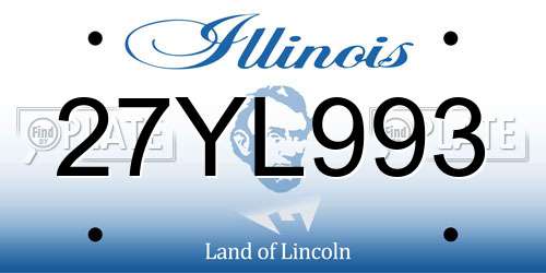 27YL993 Illinois License Plate
