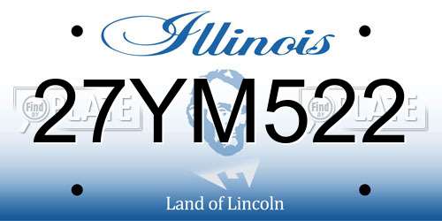 27YM522 Illinois License Plate