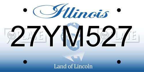 27YM527 Illinois License Plate