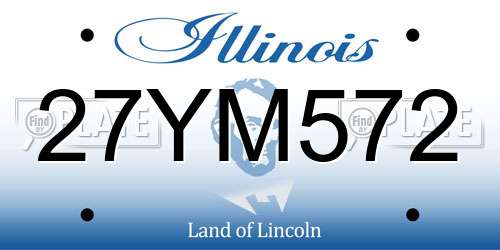 27YM572 Illinois License Plate