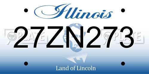 27ZN273 Illinois License Plate